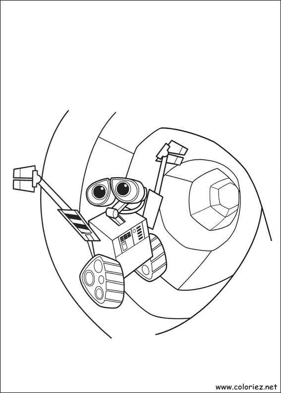 Coloriage de Wall-E à imprimer