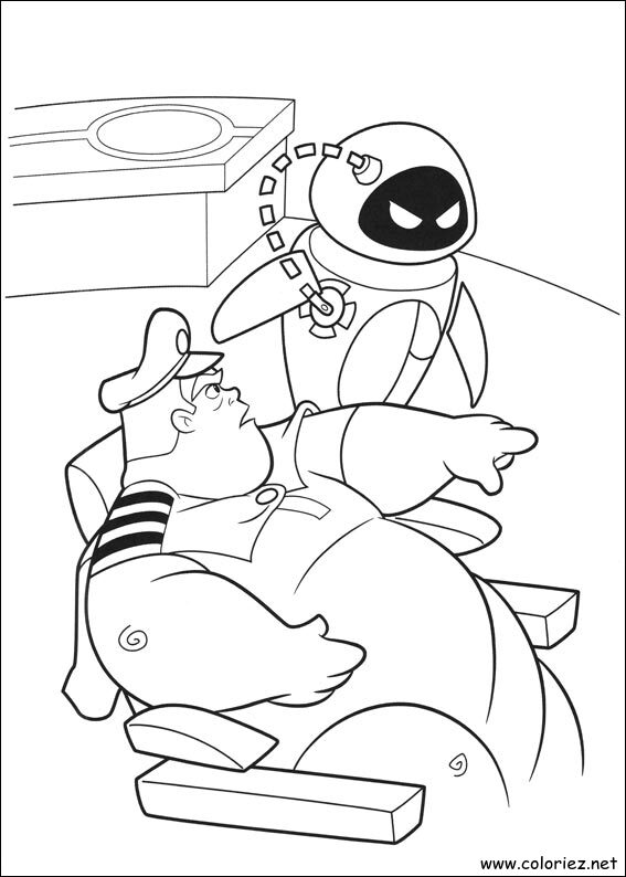 Coloriage de Wall-E à imprimer