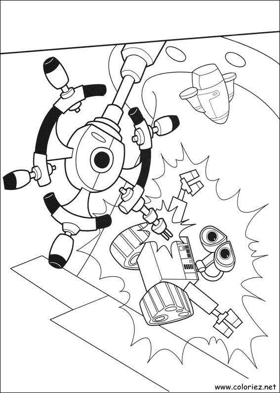 Coloriage de Wall-E à imprimer