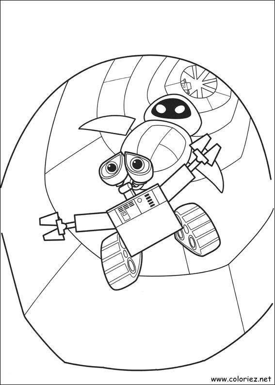 Coloriage de Wall-E à imprimer