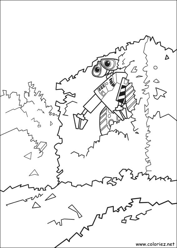 Coloriage de Wall-E à imprimer
