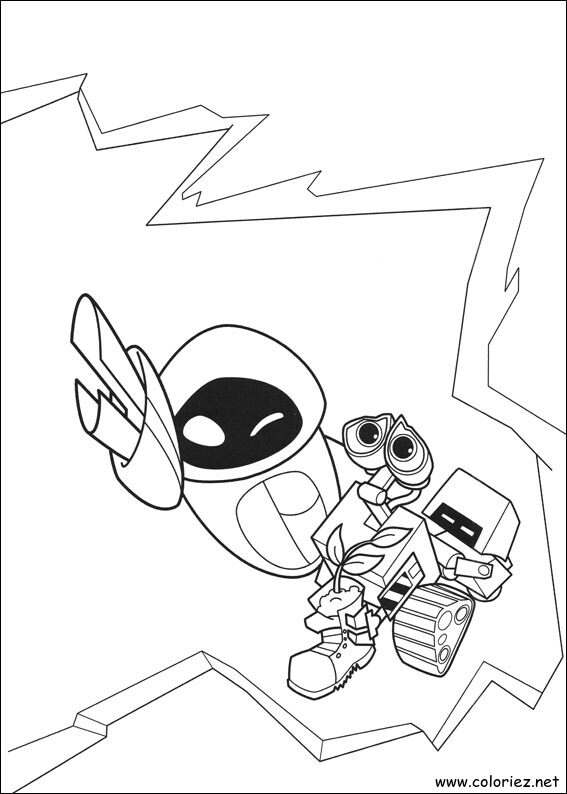 Coloriage de Wall-E à imprimer