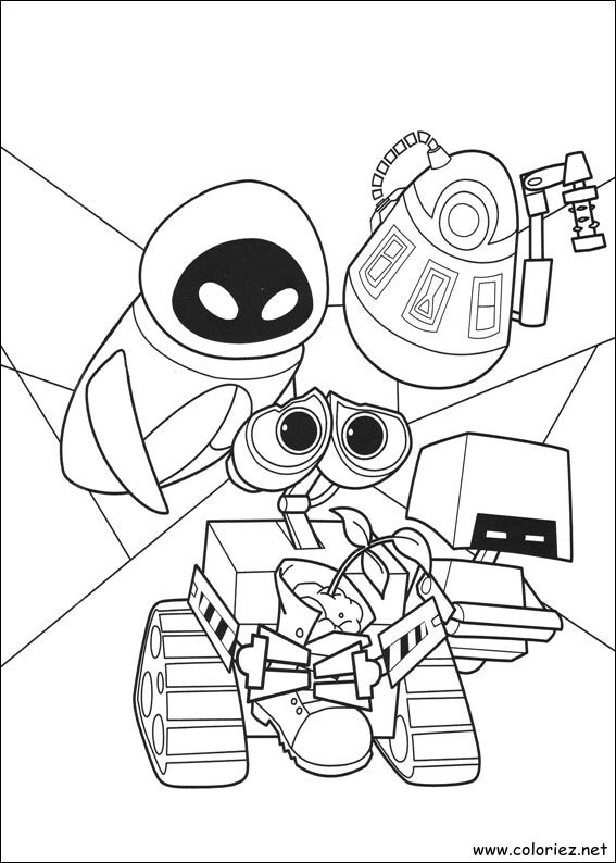Coloriage de Wall-E à imprimer