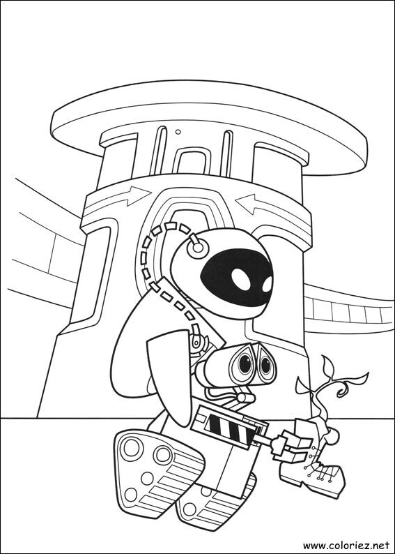 Coloriage de Wall-E à imprimer