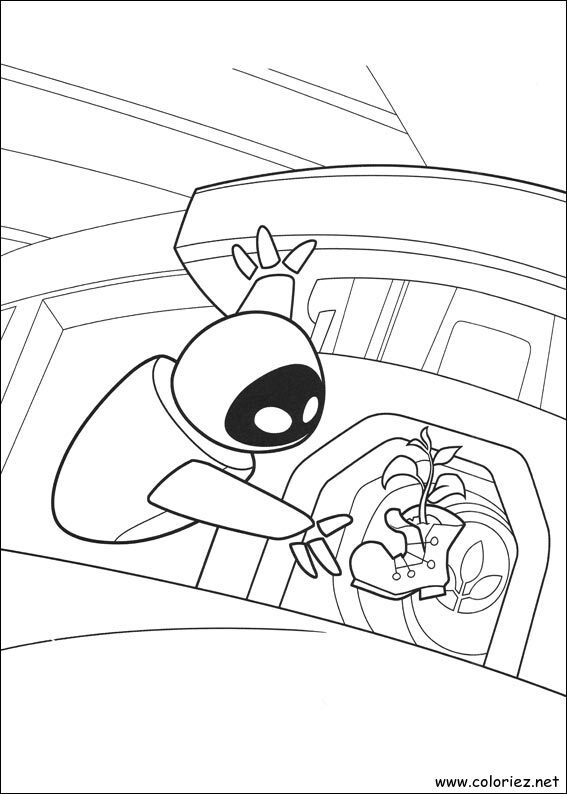 Coloriage de Wall-E à imprimer