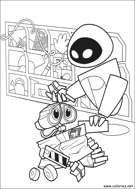 Coloriage de Wall-E à imprimer