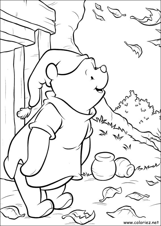 Coloriage de Winnie l'ourson à imprimer !