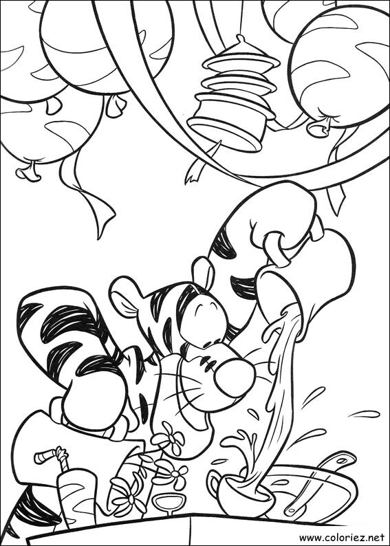 Coloriage de Winnie l'ourson à imprimer !