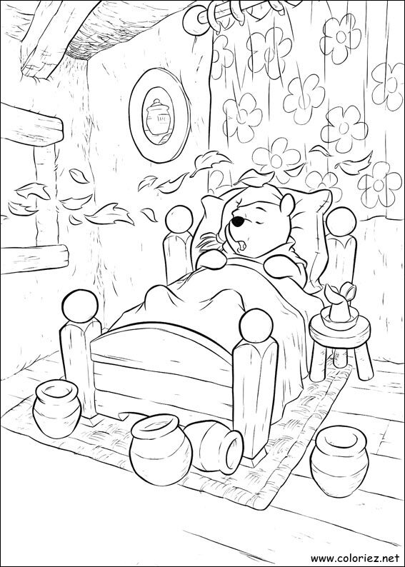 Coloriage de Winnie l'ourson à imprimer !