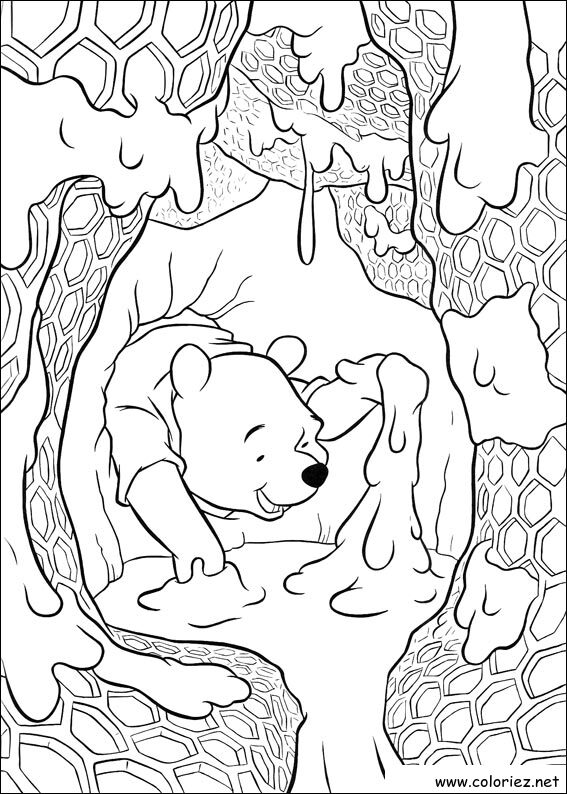 Coloriage de Winnie l'ourson à imprimer !