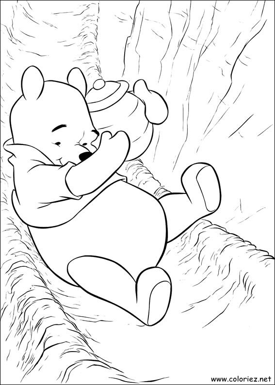 Coloriage de Winnie l'ourson à imprimer !