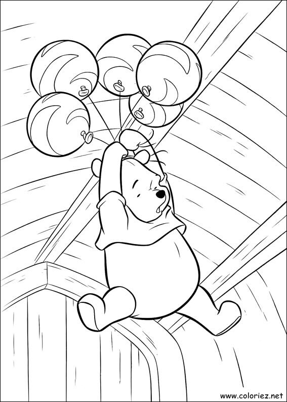 Coloriage de Winnie l'ourson à imprimer !