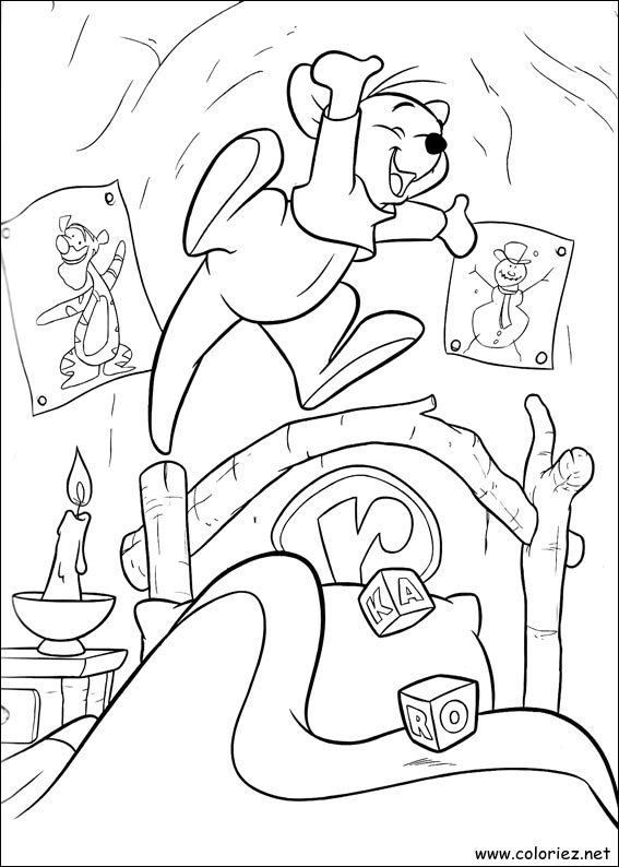Coloriage de Winnie l'ourson à imprimer !