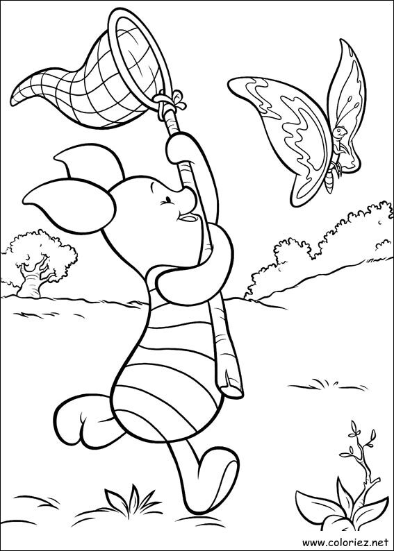 Coloriage de Winnie l'ourson à imprimer !