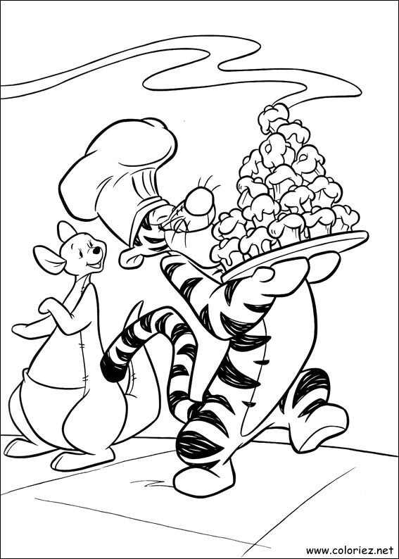 Coloriage de Winnie l'ourson à imprimer !