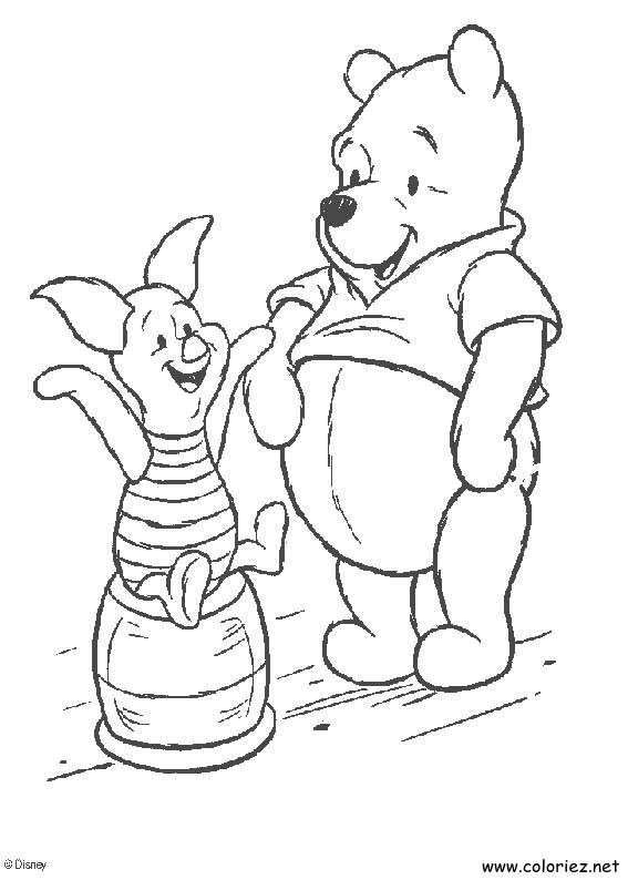 Coloriage de Winnie l'ourson à imprimer !