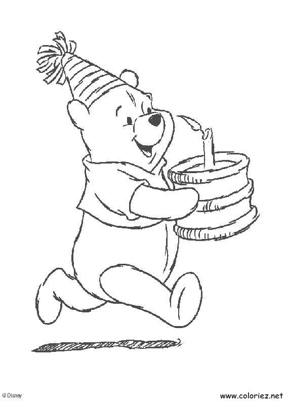 Coloriage de Winnie l'ourson à imprimer !