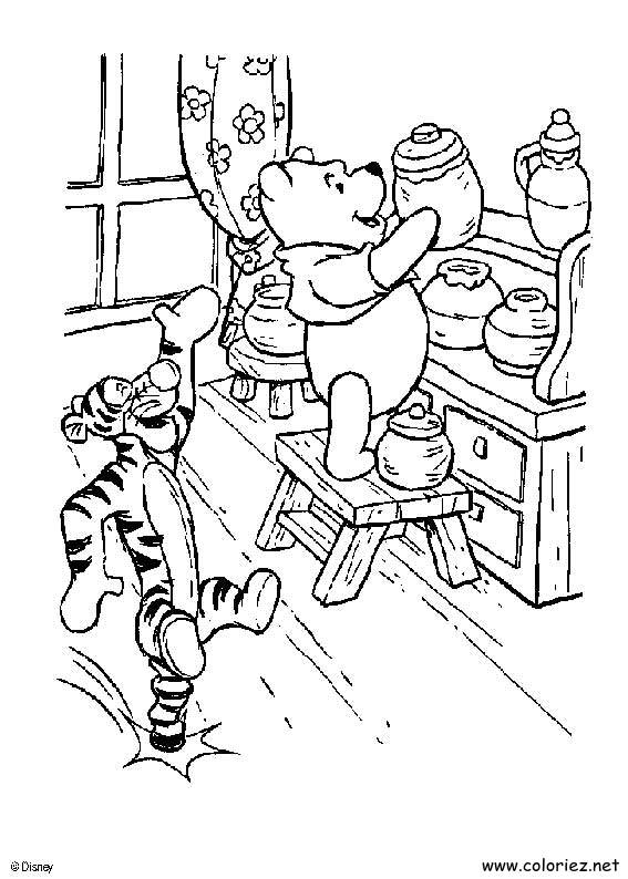 Coloriage de Winnie l'ourson à imprimer !