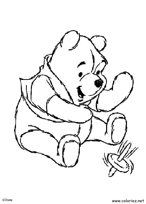 Coloriage de Winnie l'ourson à imprimer !