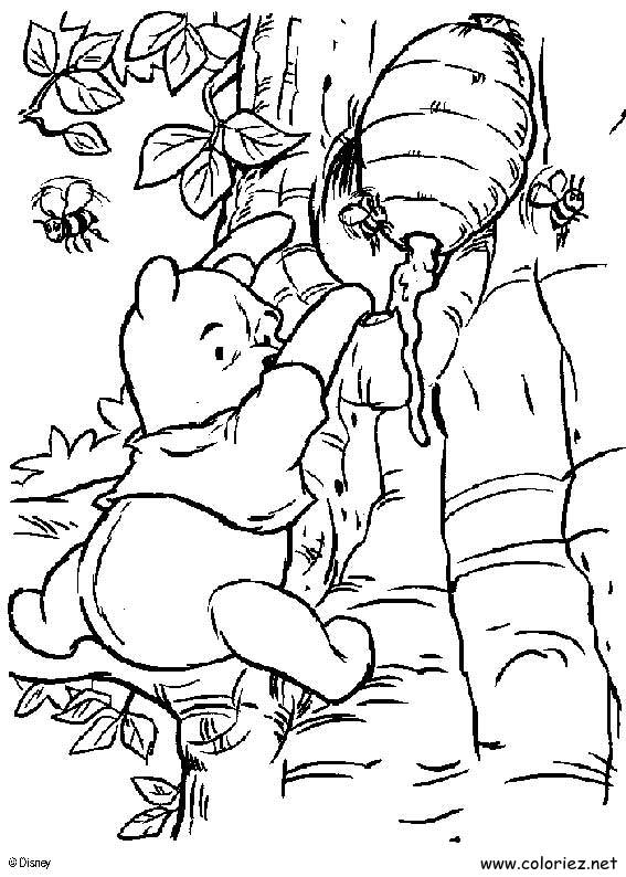 Coloriage de Winnie l'ourson à imprimer !