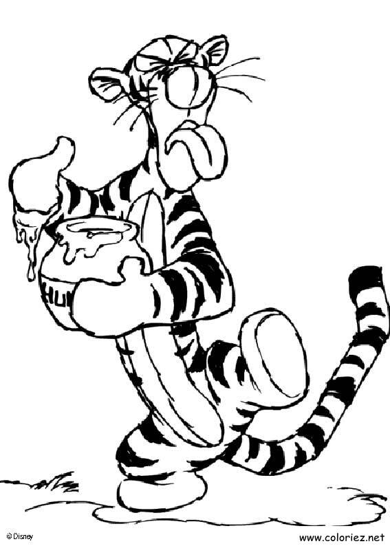 Coloriage de Winnie l'ourson à imprimer !