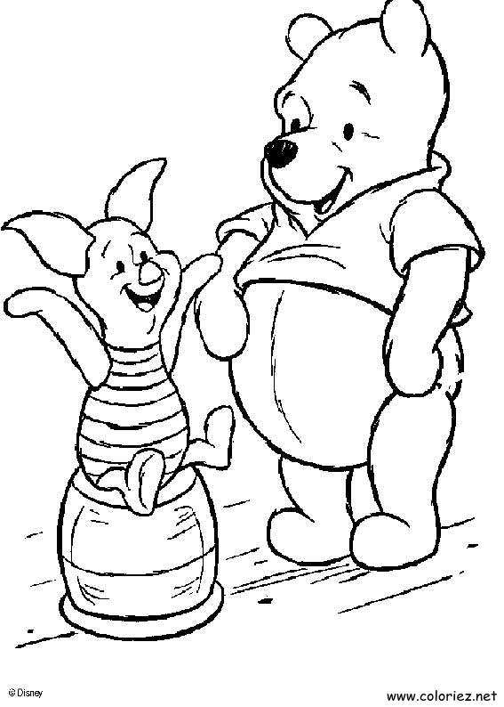 Coloriage de Winnie l'ourson à imprimer !