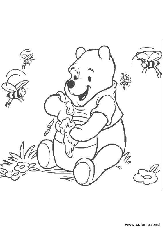 Coloriage de Winnie l'ourson à imprimer !
