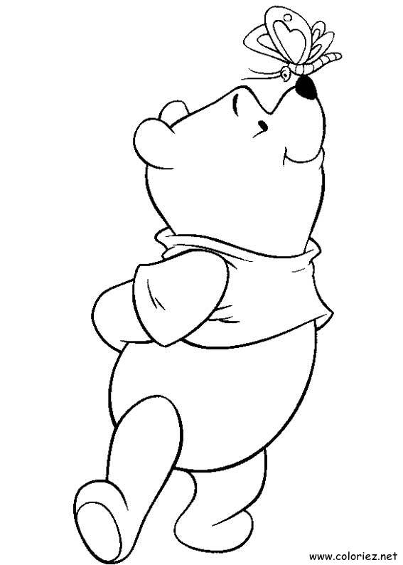 Coloriage de Winnie l'ourson à imprimer !