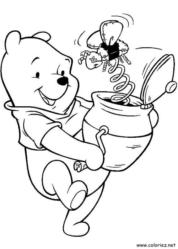 Coloriage de Winnie l'ourson à imprimer !