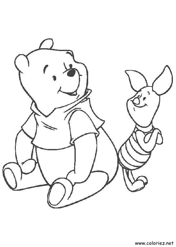 Coloriage de Winnie l'ourson à imprimer !