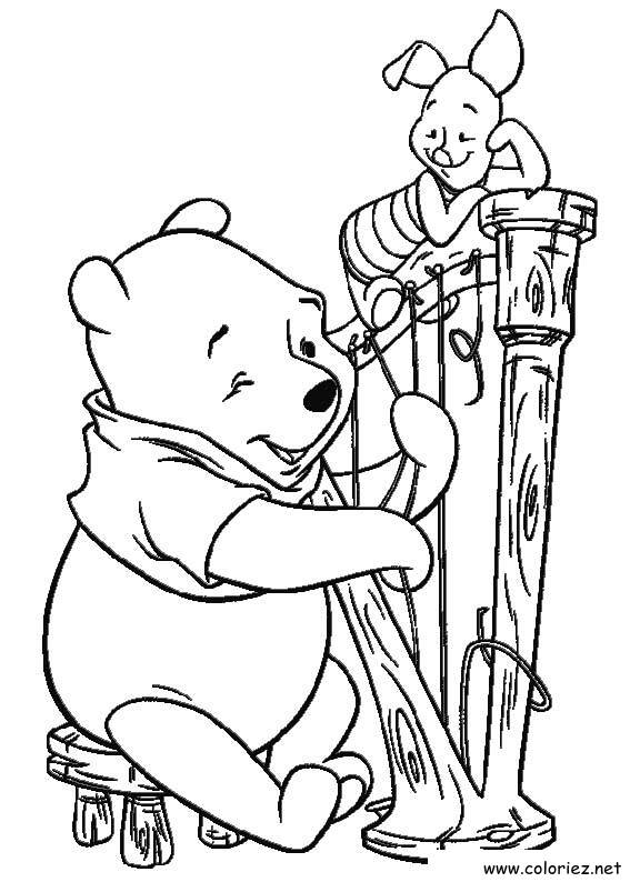 Coloriage de Winnie l'ourson à imprimer !