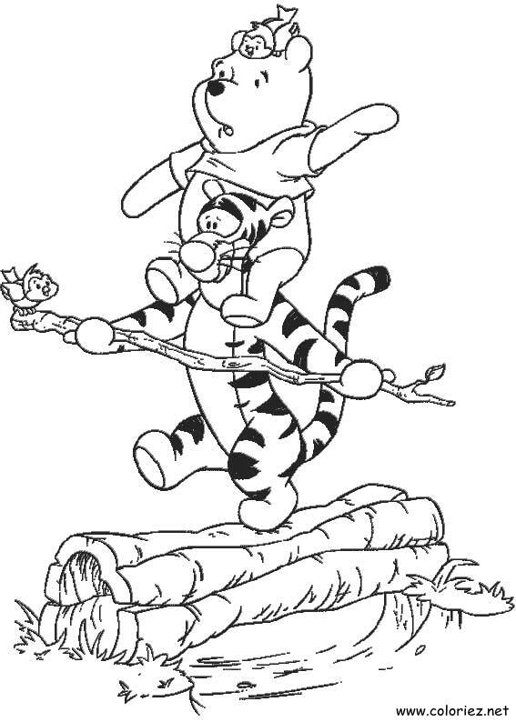 Coloriage de Winnie l'ourson à imprimer !