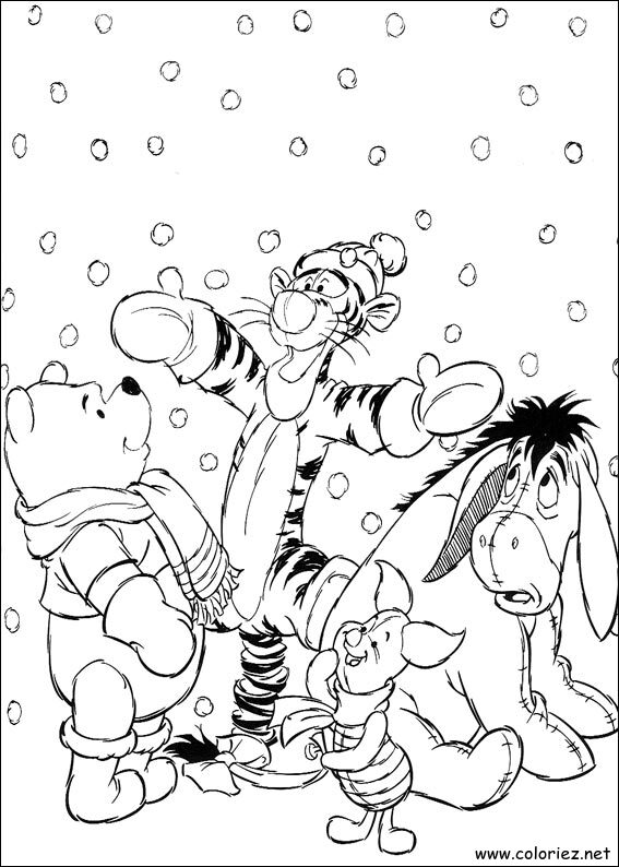 Coloriage de Winnie l'ourson à imprimer !