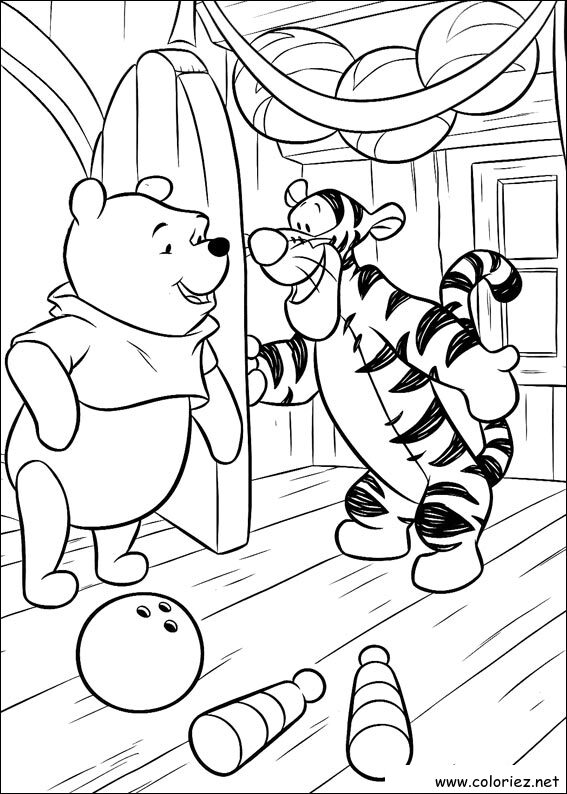 Coloriage de Winnie l'ourson à imprimer !