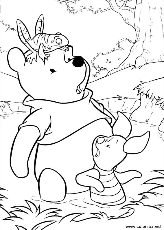 Coloriage de Winnie l'ourson à imprimer !