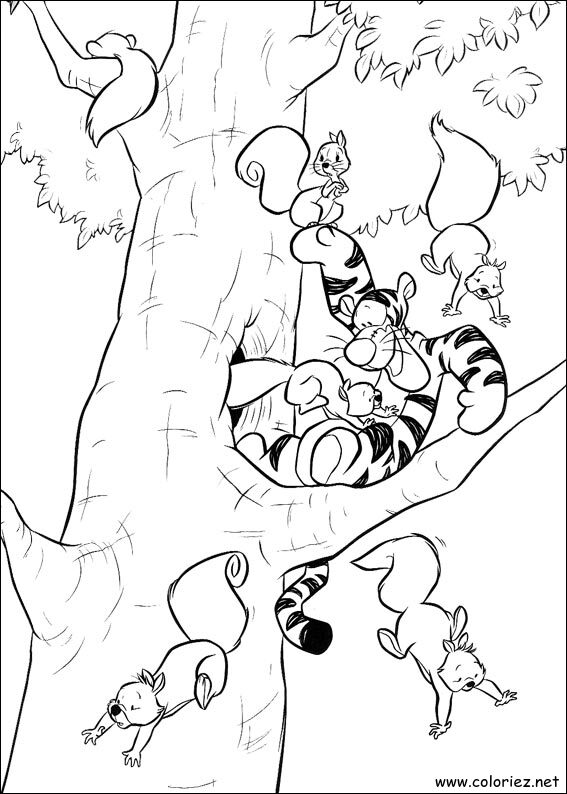 Coloriage de Winnie l'ourson à imprimer !