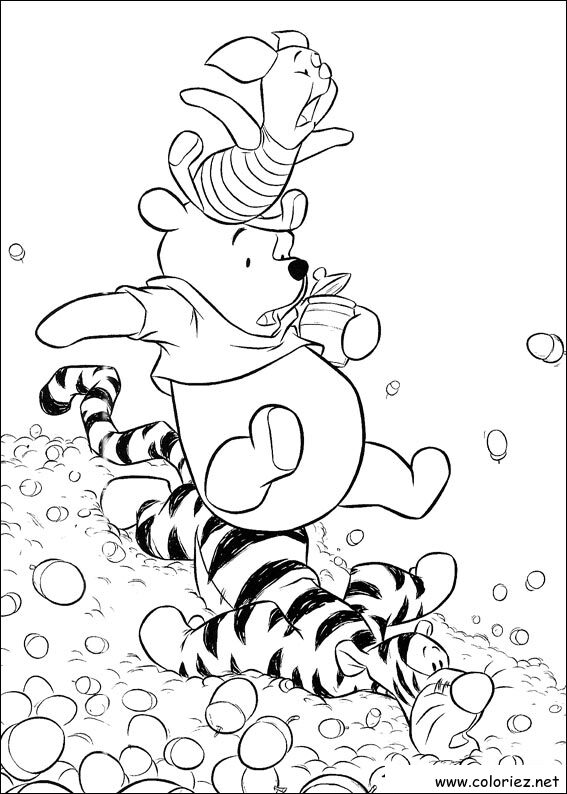 Coloriage de Winnie l'ourson à imprimer !