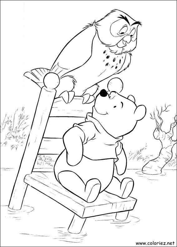 Coloriage de Winnie l'ourson à imprimer !