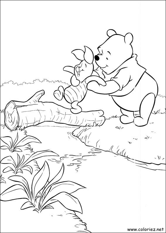 Coloriage de Winnie l'ourson à imprimer !