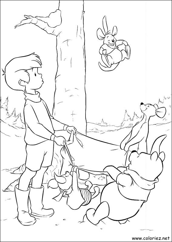 Coloriage de Winnie l'ourson à imprimer !