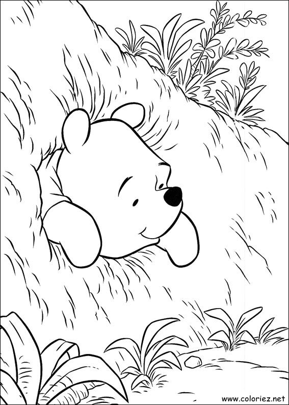 Coloriage de Winnie l'ourson à imprimer !