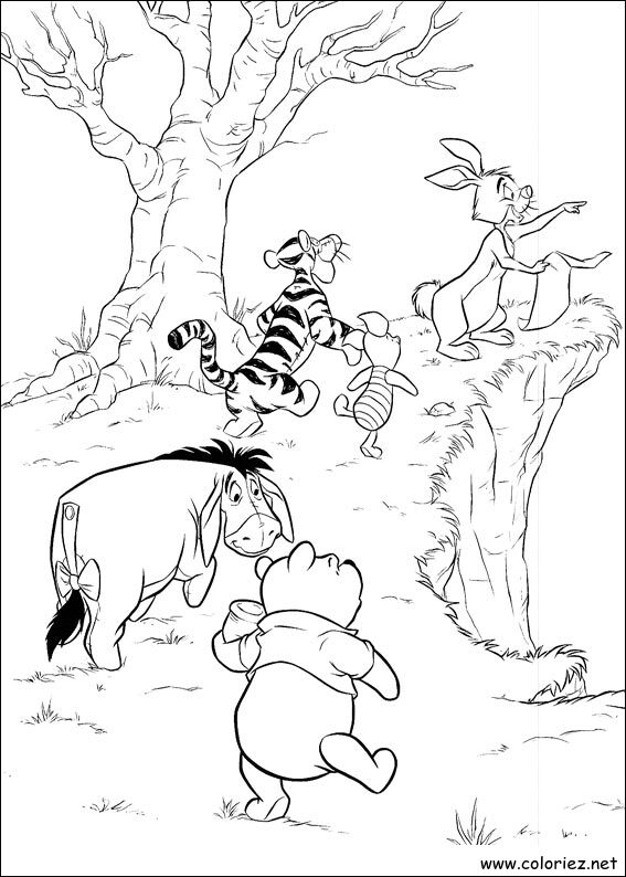 Coloriage de Winnie l'ourson à imprimer !