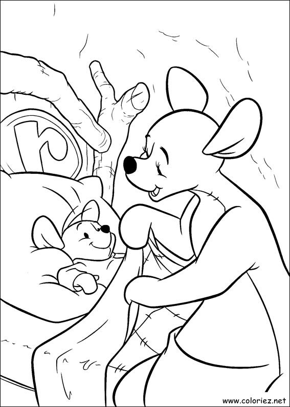Coloriage de Winnie l'ourson à imprimer !