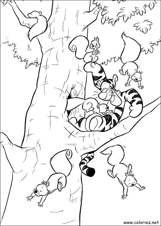 Coloriage de Winnie l'ourson à imprimer !