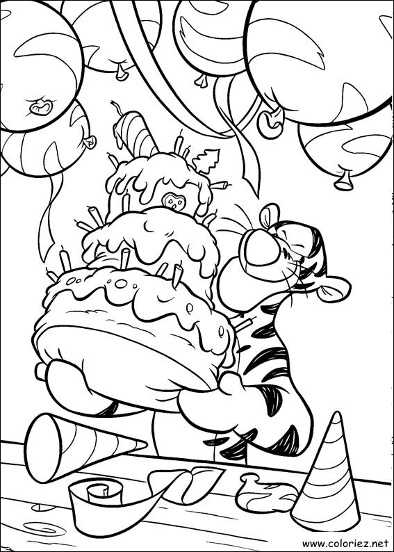 Coloriage de Winnie l'ourson à imprimer !
