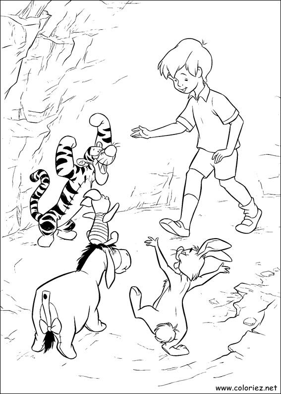 Coloriage de Winnie l'ourson à imprimer !