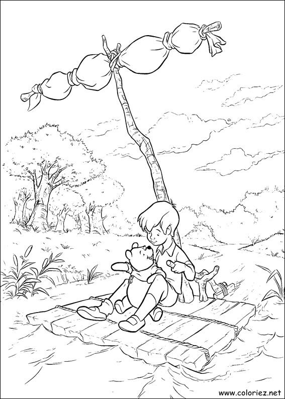 Coloriage de Winnie l'ourson à imprimer !