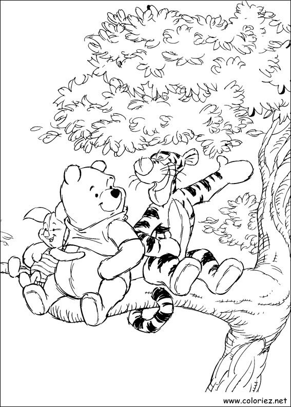 Coloriage de Winnie l'ourson à imprimer !