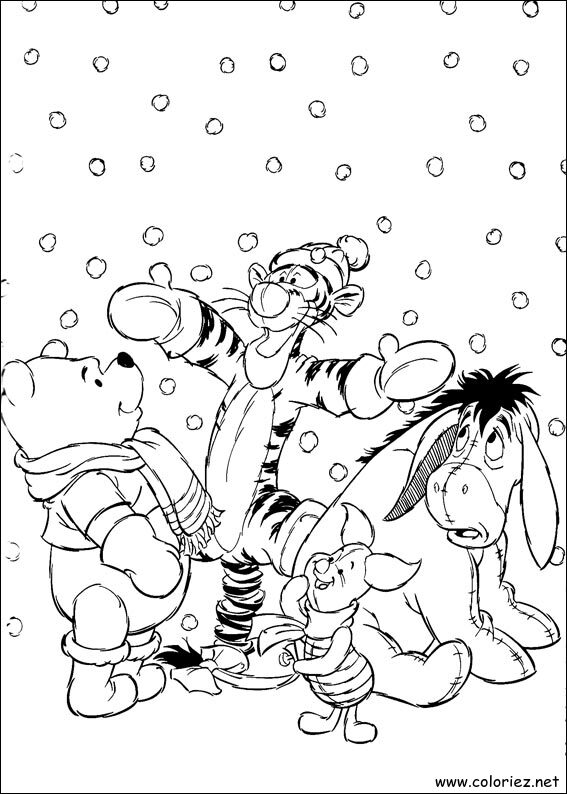 Coloriage de Winnie l'ourson à imprimer !