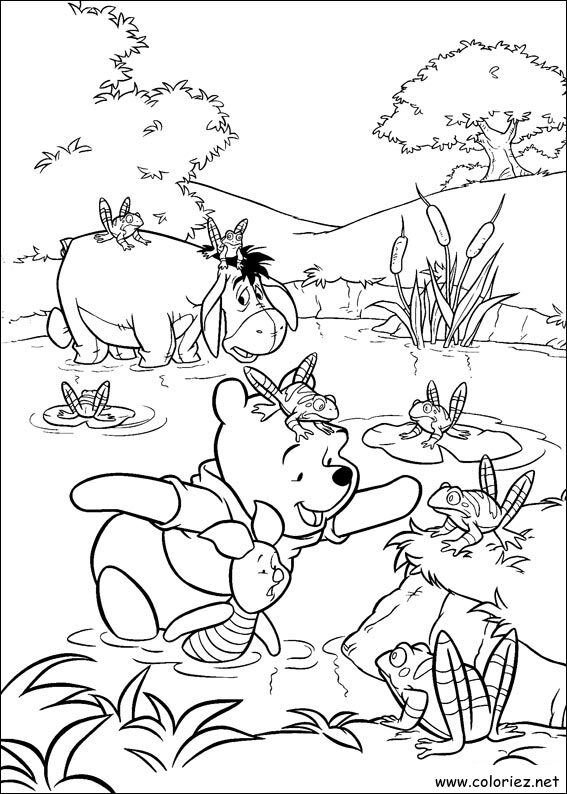 Coloriage de Winnie l'ourson à imprimer !